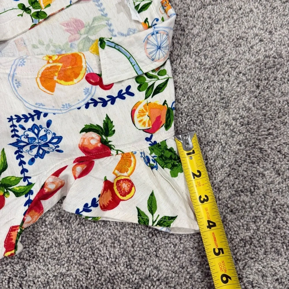 Jane Delancey Colorful Printed Maxi Linen Blend Dress Cottage Picnic Women’s S - Picture 8 of 11